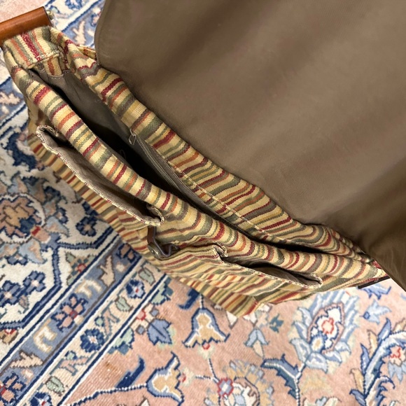 Vintage Fossil striped y2k messenger style cross body bag early 2000s purse - Picture 7 of 16